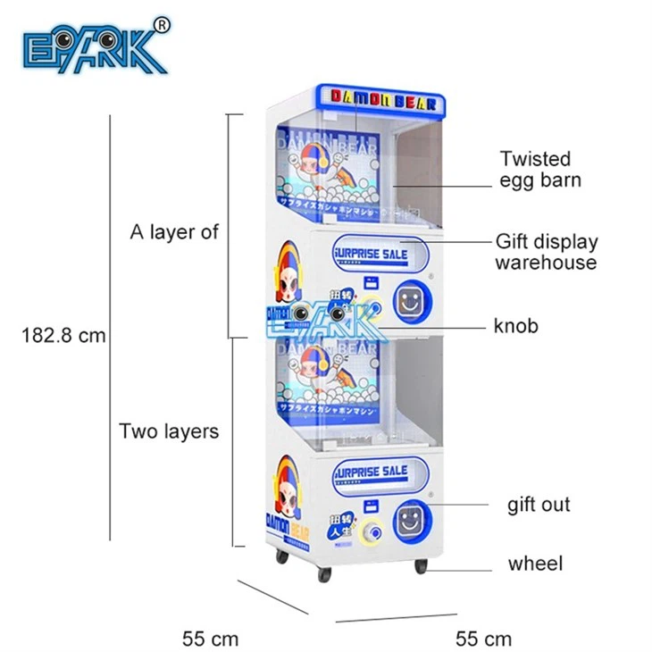 Coin Operated Double Layer Capsule Toy Machine