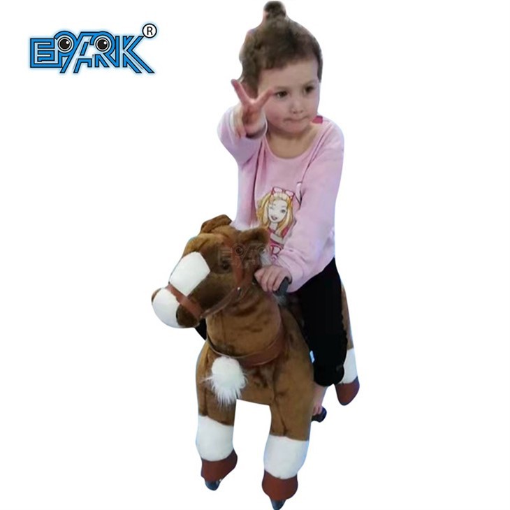 Small Size Plush Horse Mechanical Kiddy Ride Machine for Sale
