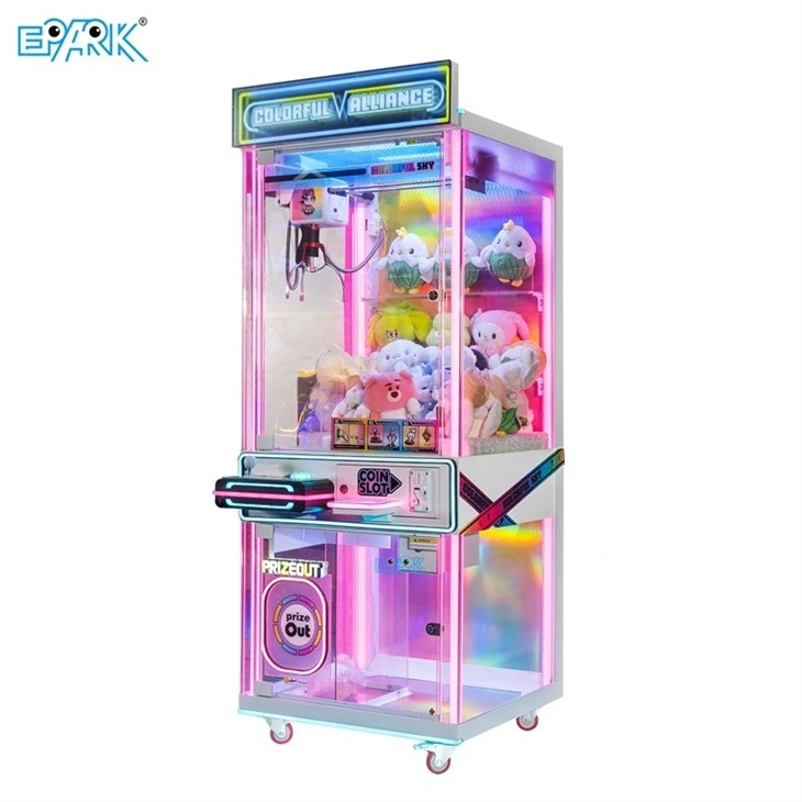 Colorful Alliance Claw Machine Coin Operated Arcade Game Machine factory