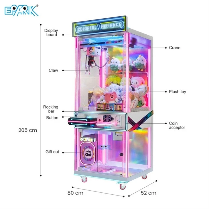 Colorful Alliance Claw Machine Coin Operated Arcade Game Machine high quality