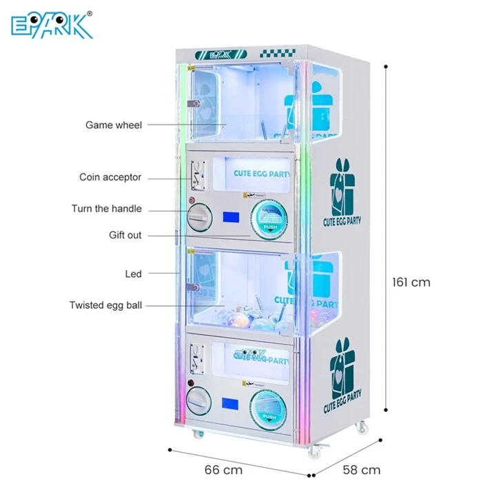 2-Layer Capsule Toy Machine Gacha Arcade Machine For FEC high quality