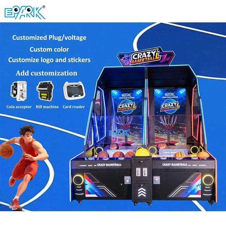Double Players Crazy Basketball Machine factory