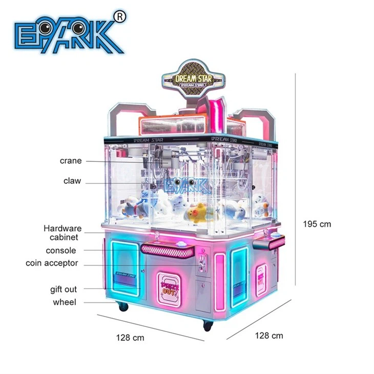 Dream Star 4 Players Claw Vending Machine