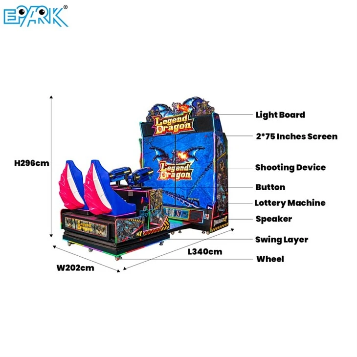 Two Player Dragon Arcade Game Machine For FECs suppliers