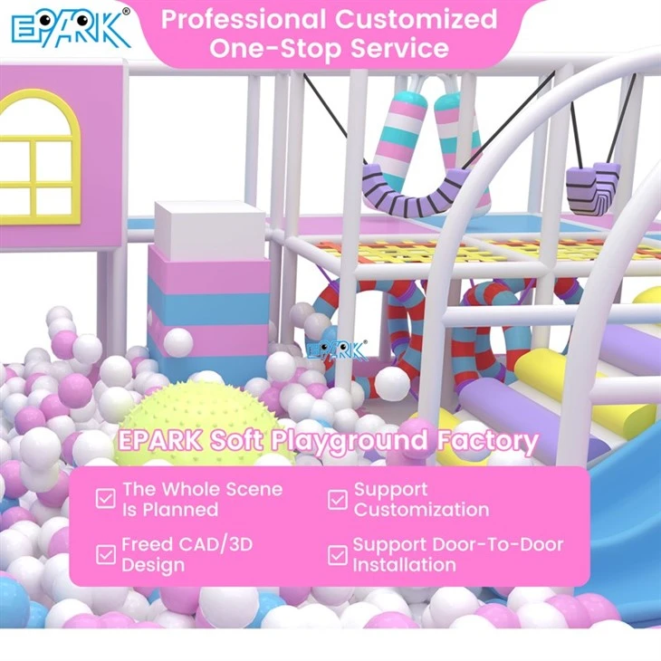 Pink Dream Indoor Playground With Slide & Ball Pit high quality