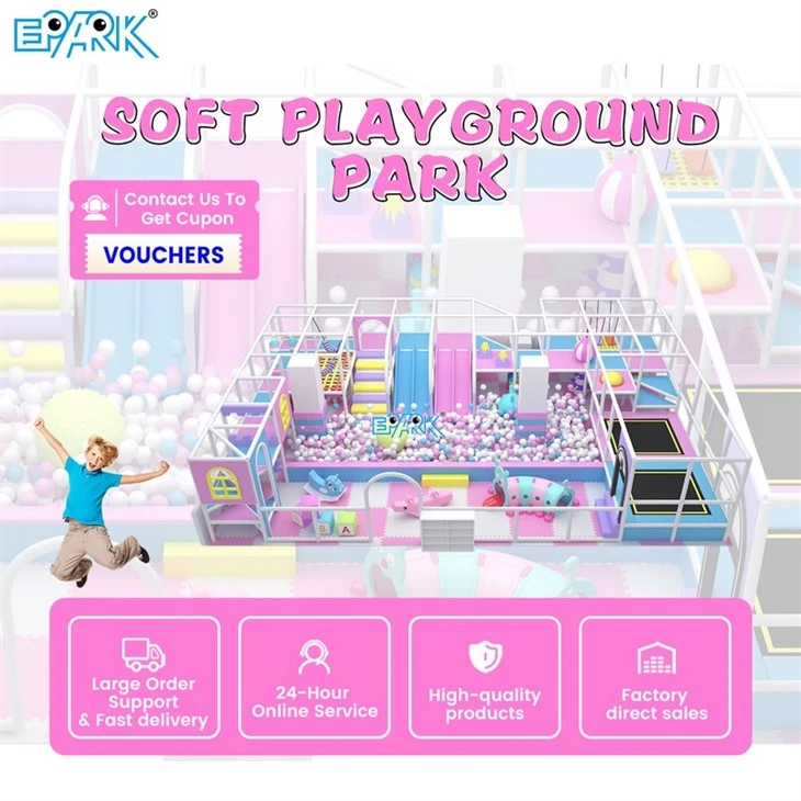 Pink Dream Indoor Playground With Slide & Ball Pit factory