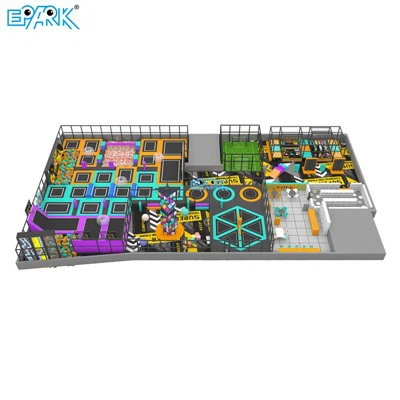 636m² Mega Trampoline Park For Kids Adventure Zone