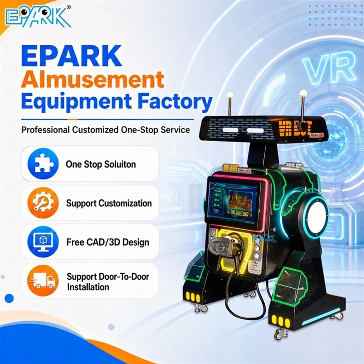 VR Bot Interactive VR Shooting Arcade Machine Commercial Virtual Reality Game price